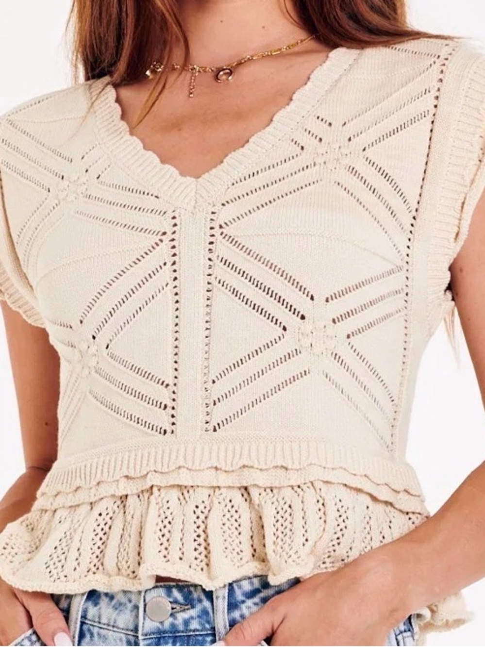 Short Sleeve Sweater Top